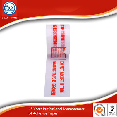 Chine Bande d'emballage imprimée par preuve fragile de l'eau que n'importe quelle couleur peut faire avec le LOGO fournisseur