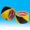 dispositif avertisseur décelable de plancher industriel de PVC/PE de noir - jaune 18m/25m fournisseur